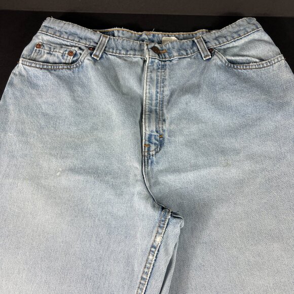 VTG 90s Levi's Jeans Women Measured 33x29 522 Tapered  Light Blue Denim Tag 16 M - Picture 5 of 16